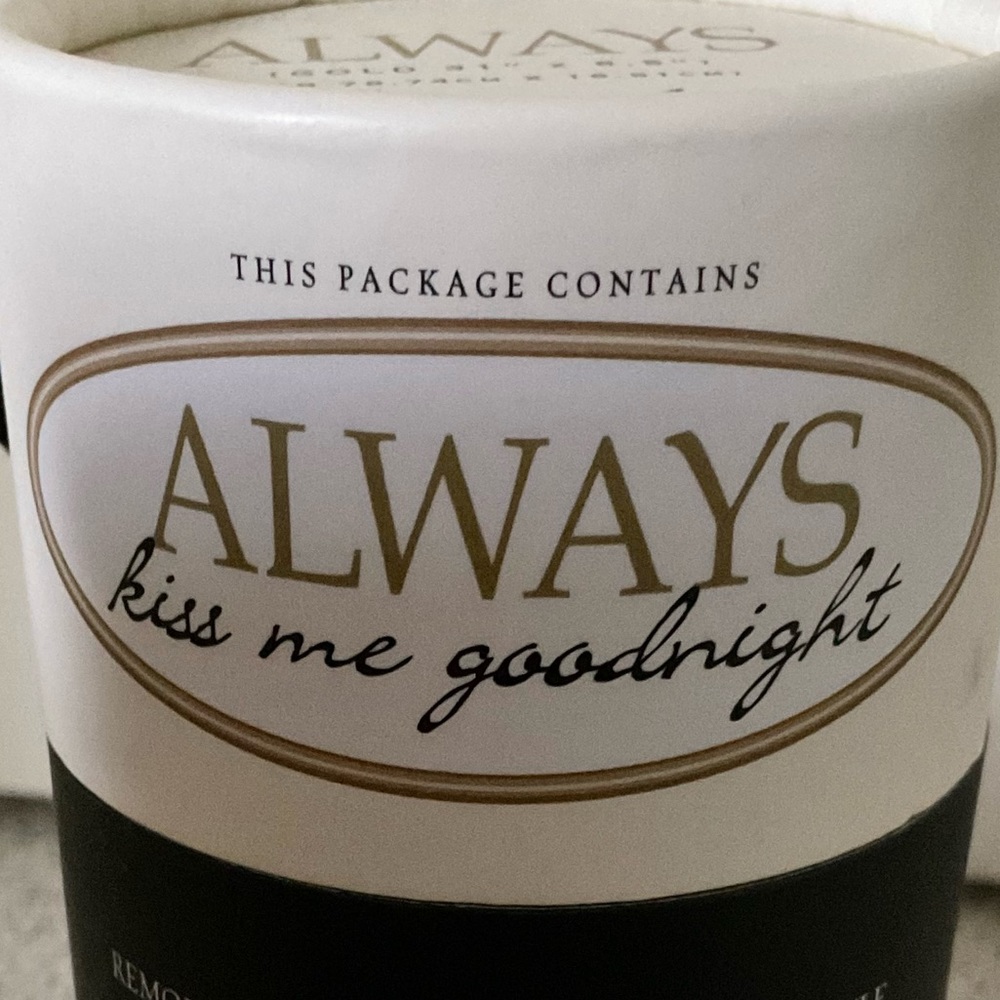 “Always kiss me goodnight” removable vinyl decal